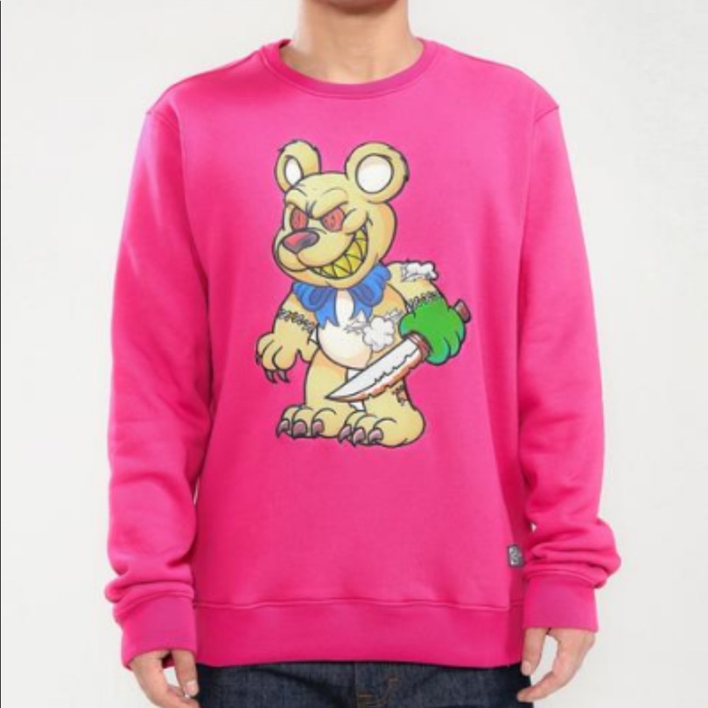 Hudson Pink Evil Hand Bear Sweatshirt men’s Medium